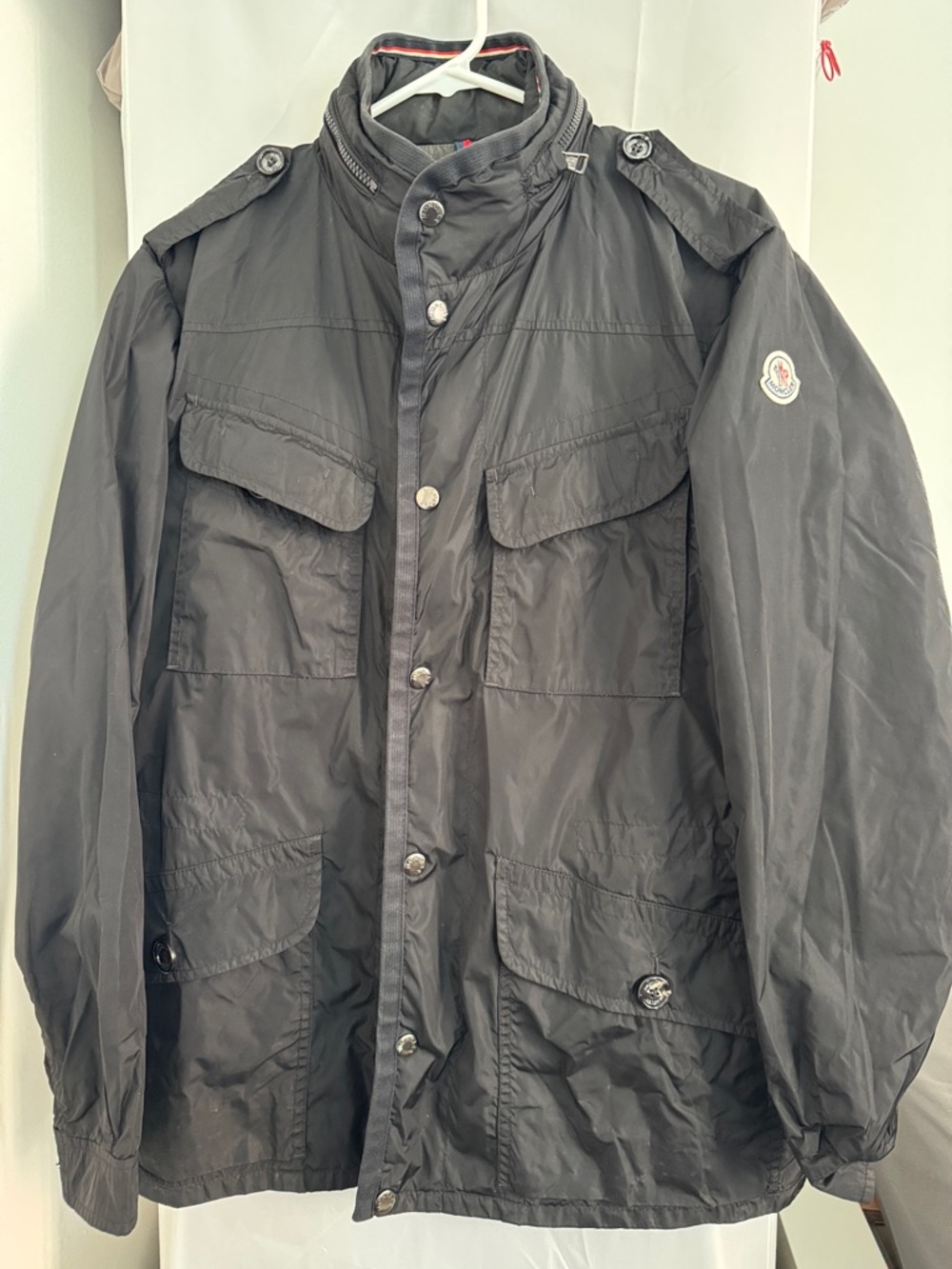 Moncler Black Lightweight Military Field Jacket